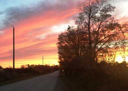 Sunrise on the Alps Road near Reidsville Ontario October 2017